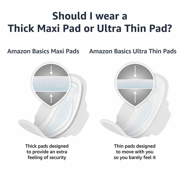 Alt view image 2 of 7 - Amazon Basics Ultra Thin Pads with Flexi-Wings, Extra Long, Super Absorbency, Leak Protection, Unscented, Size 3, 28 Count