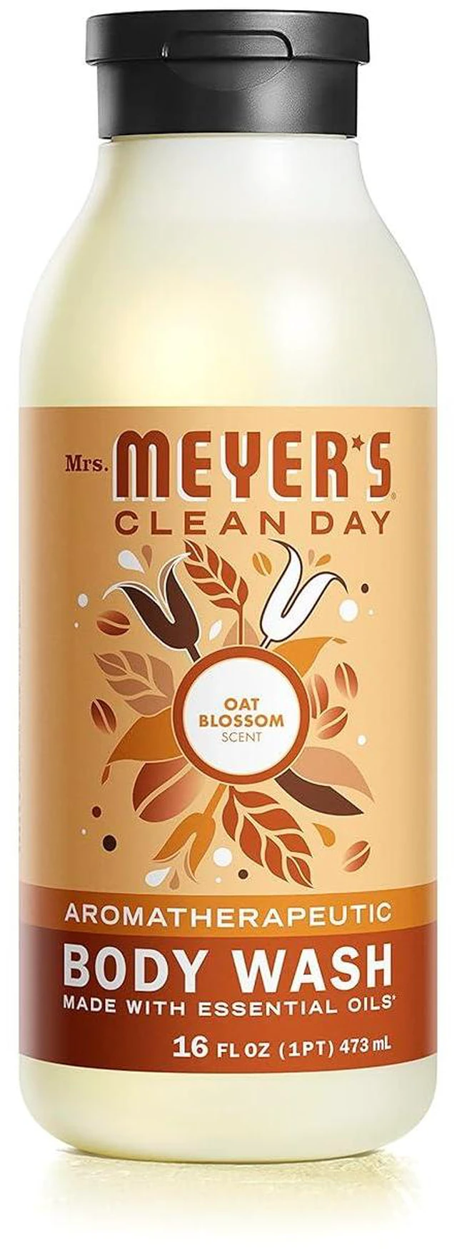 Main image of Mrs. Meyer's Clean Day Moisturizing Body Wash, Oat Blossom Scent, Shower Gel Formula with Essential Oils, 16 oz, for Women and Men