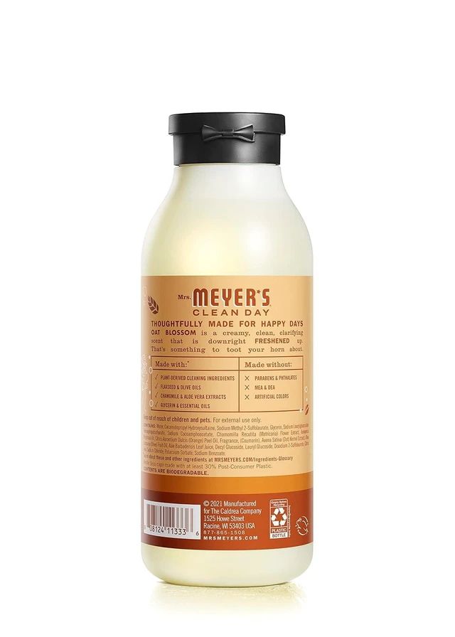 Alt view image 4 of 5 - Mrs. Meyer's Clean Day Moisturizing Body Wash, Oat Blossom Scent, Shower Gel Formula with Essential Oils, 16 oz, for Women and Men