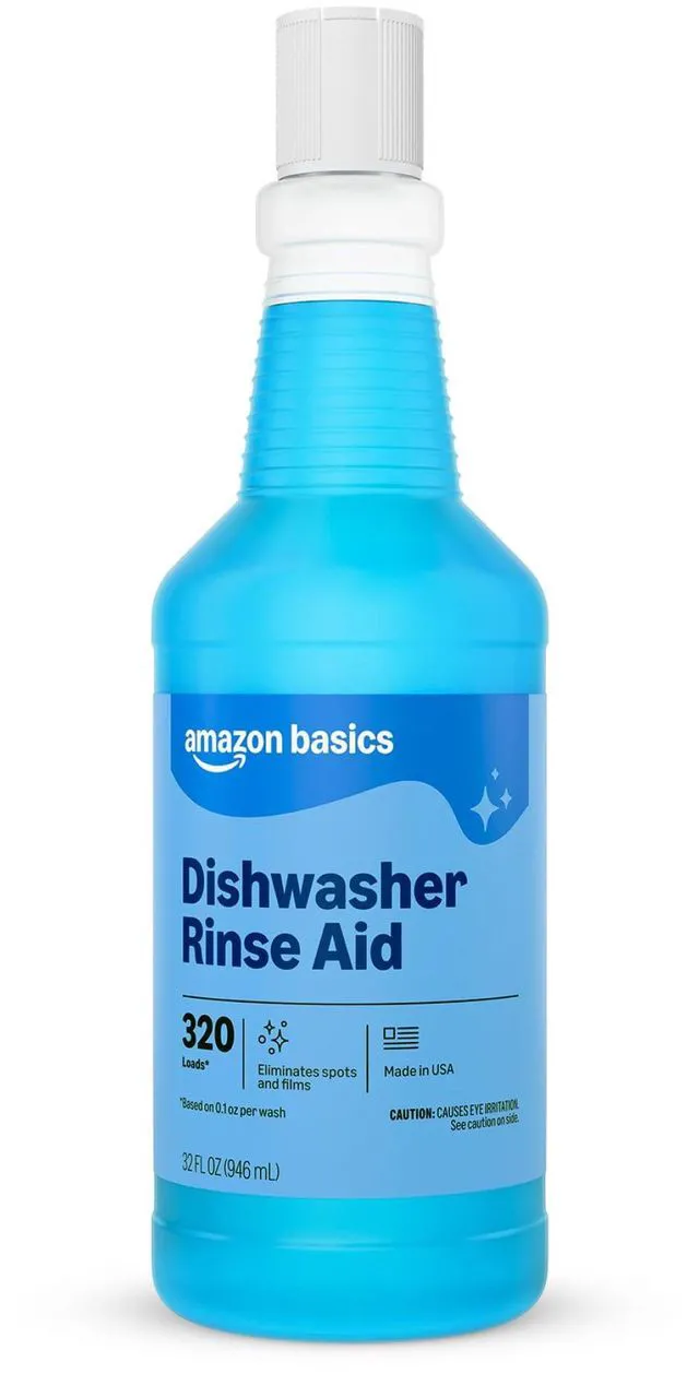 Main image of Basics Dishwasher Rinse Aid Liquid 32Fl Oz 1-Pack, Prevents Spots, Enhances Drying, Sparkling Finish