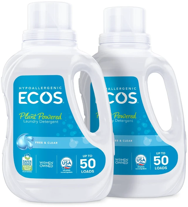 Main image of ECOS Free & Clear Laundry Detergent Liquid, 50 Fl Oz (Pack of 2)