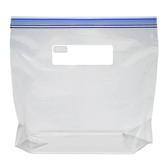 Alt view image 2 of 6 - Amazon Basics Reclosable Freezer Bags, Gallon Size, Double Zipper Seal, Stand-Up Bottom, BPA Free, 90 Count