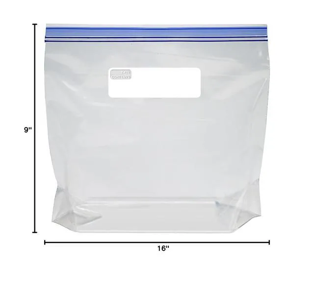 Alt view image 6 of 6 - Amazon Basics Reclosable Freezer Bags, Gallon Size, Double Zipper Seal, Stand-Up Bottom, BPA Free, 90 Count