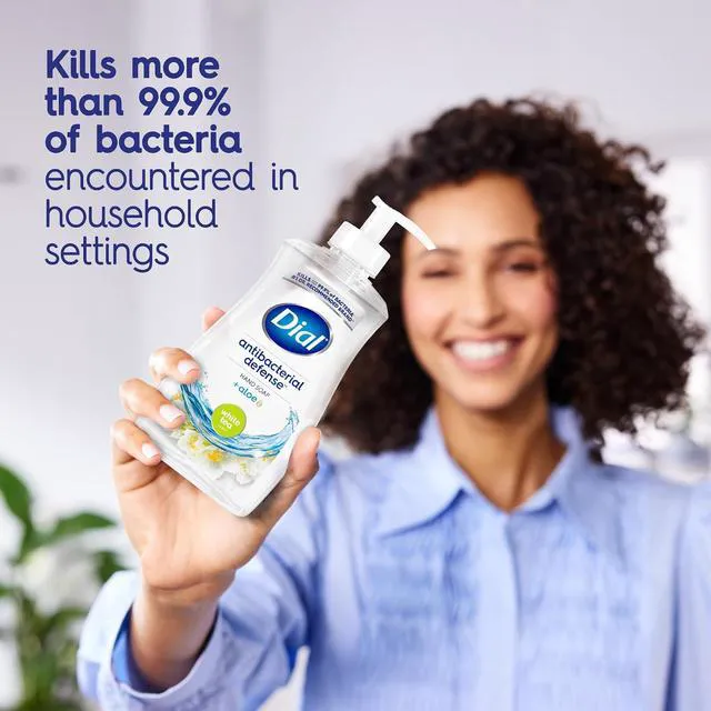 Alt view image 3 of 6 - Dial Antibacterial Defense Liquid Hand Soap + Aloe, White Tea Scent, 11 Fl Oz (Pack of 4), Dermatologist-Tested, Gentle Formula