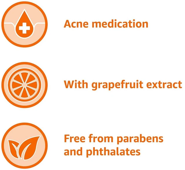 Alt view image 3 of 6 - Amazon Basics Clarifying Pink Grapefruit Body Wash, 2% Salicylic Acid Acne Treatment, Dermatologist Tested, 8.5 Fl Oz, Pack of 1