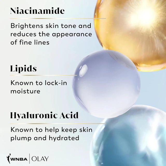 Alt view image 2 of 7 - Olay Body Wash WNBA, Intensely Hydrating, Hyaluronic Acid Serum, Vitamin B3 Complex, All Skin Types, Victory Vibes Vanilla Scent, 20fl oz