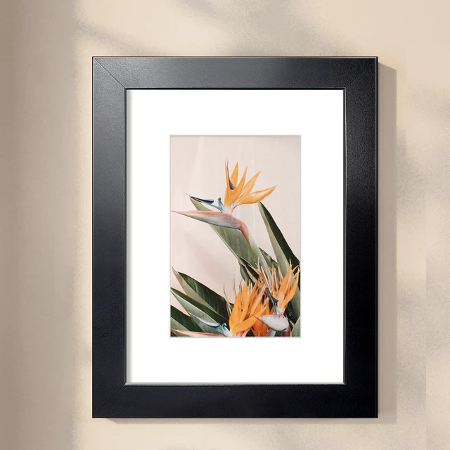Alt view image 3 of 6 - LaVie Home 8x10 Picture Frame, Black Frame with Polished Plexiglass, Display 5x7 with Mat or 8x10 Without Mat, Horizontal and Vertical Wall Mount, 1 Pack
