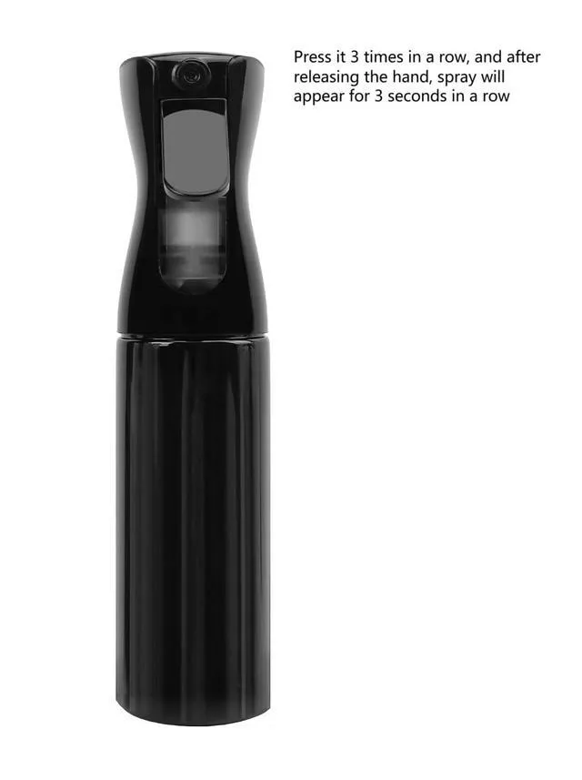 Alt view image 6 of 6 - Ultra Fine Plastic Water Sprayer, Empty, 10.1oz/300ml, Black, 2 Seconds of Mist, for Hairstyling, Cleaning, Salons, Plants, Essential Oil Scents & More