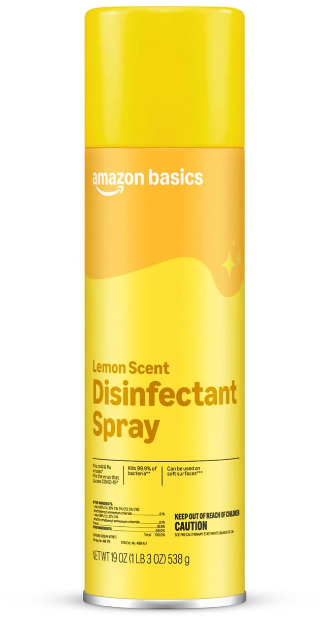 Main image of Amazon Basics Lemon Disinfectant Spray, 19 OZ, 1 Pack