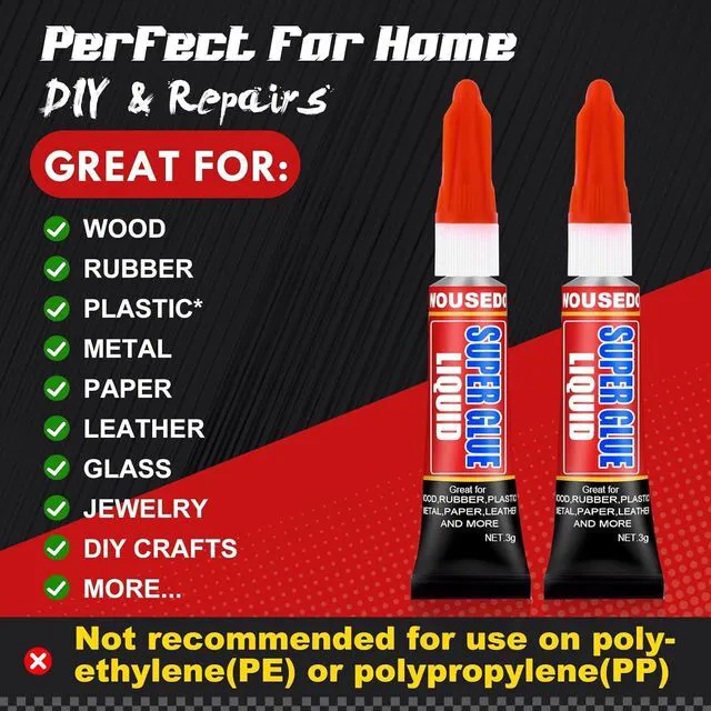 Alt view image 3 of 7 - 12 X 3g Super Glue Liquid, Fast Drying All-Purpose Cyanoacrylate (CA) Glue