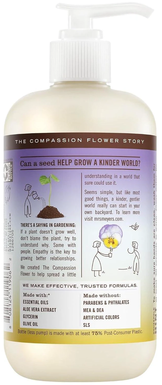 Alt view image 2 of 7 - Mrs. Meyer's Clean Day Hand Soap, Compassion Flower Scent, 12.5 Fl Oz Bottle