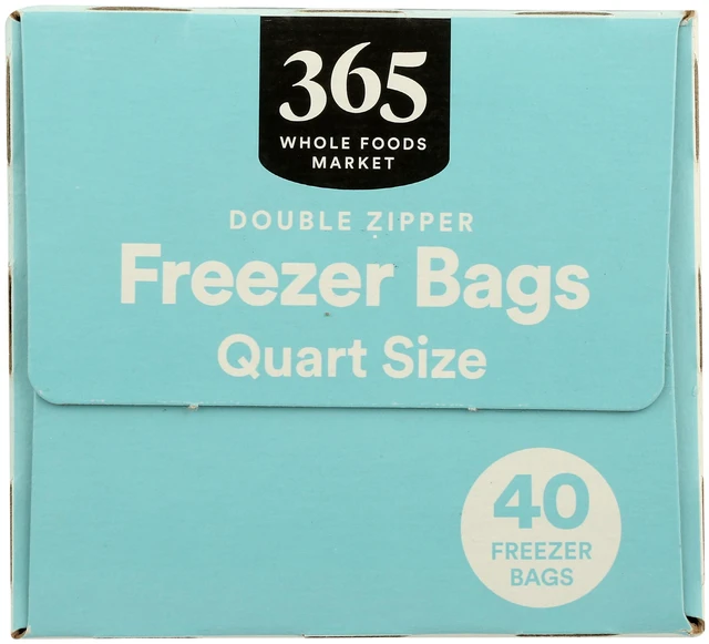 Alt view image 4 of 6 - 365 by Whole Foods Market Quart Size Freezer Bags, Double Zipper, 40 Count