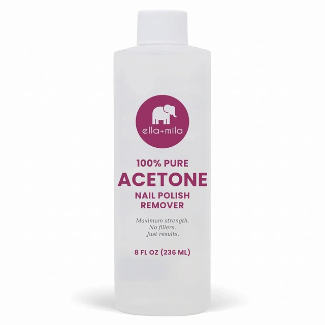 Main image of Ella+Mila 100% Pure Acetone Nail Polish Remover for Acrylic & Gel, 8fl oz