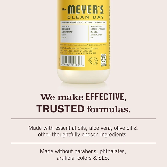 Alt view image 4 of 6 - Mrs. Meyer's Clean Day Liquid Hand Soap, Dandelion Scent, 12.5 Ounce Bottle