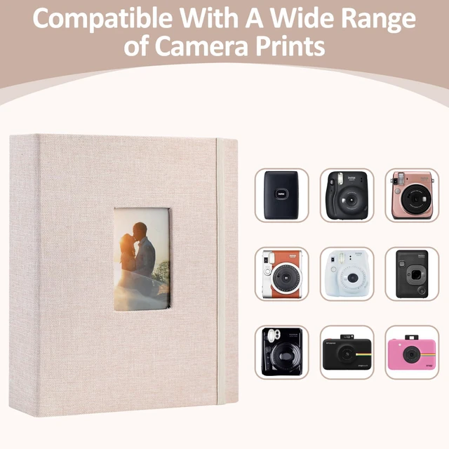 Alt view image 7 of 7 - Vivinin 2PCS Polaroid Mini Photo Album, 2x3 Inch Pockets, 104 Pockets/208 Pictures, Linen Hardcover, Off-white