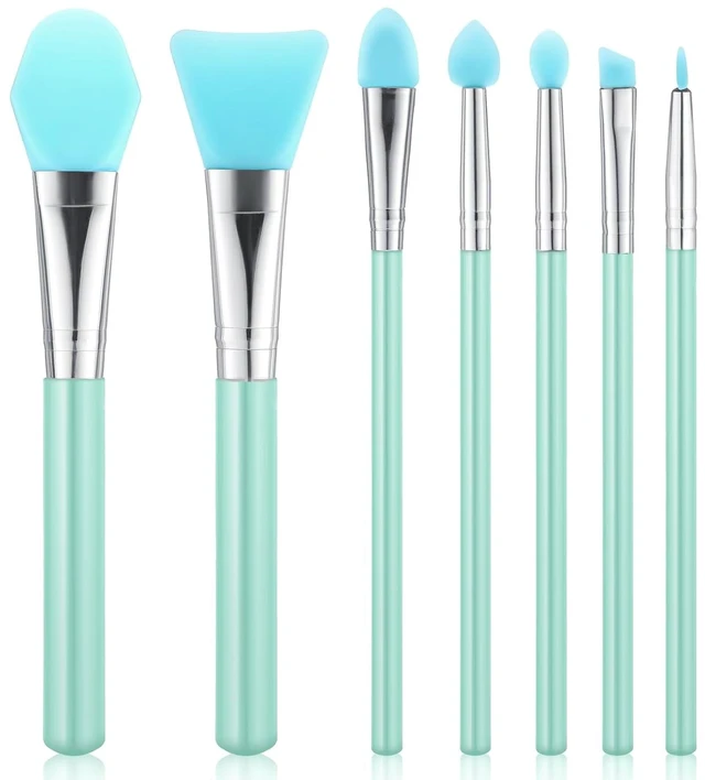 Main image of 7PCS Silicone Brush Applicator Kit for Resin, UV Resin, Jelly, Cream Makeup and Epoxy Art Crafting, Green