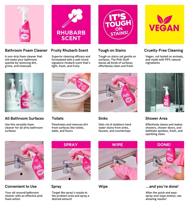 Alt view image 2 of 6 - Stardrops the Pink Stuff Miracle Bathroom Foam Cleaner, 25fl oz