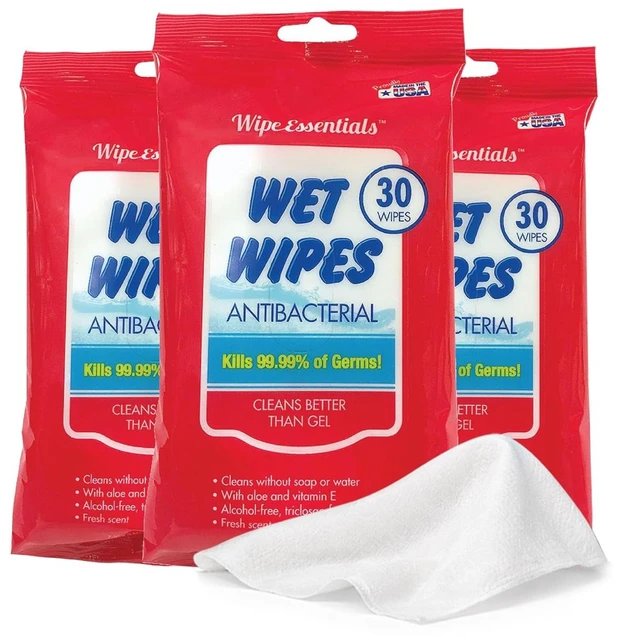 Main image of WipeEssentials Hand Sanitizer Wipes for Adults & Kids - 90Count, 3Packs