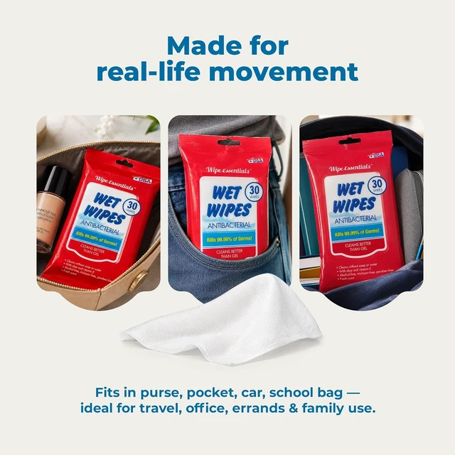 Alt view image 4 of 7 - WipeEssentials Hand Sanitizer Wipes for Adults & Kids - 90Count, 3Packs