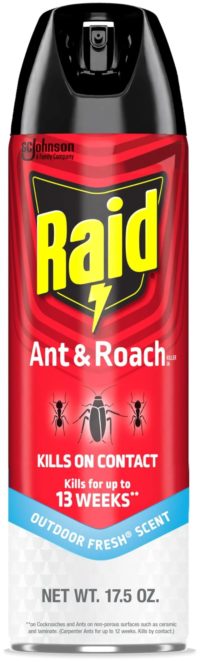 Main image of Raid Ant & Roach Killer Spray 17.5oz, Fresh Scent, Keeps Killing for Weeks, for Listed Bugs