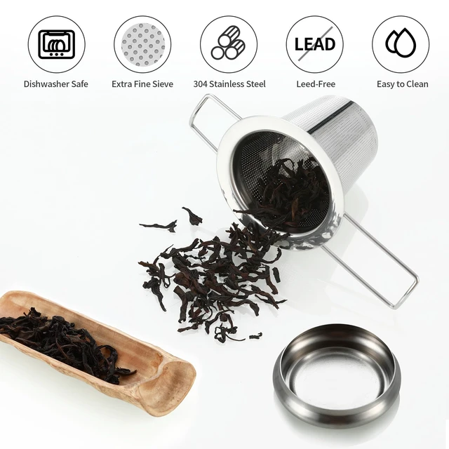 Alt view image 2 of 7 - Stainless Steel Fine Mesh Tea Infuser for Loose Leaf Tea