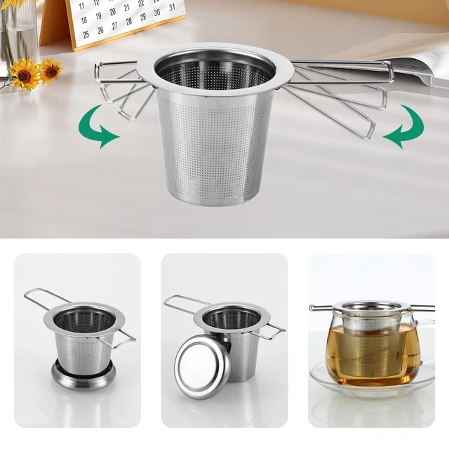 Alt view image 6 of 7 - Stainless Steel Fine Mesh Tea Infuser for Loose Leaf Tea