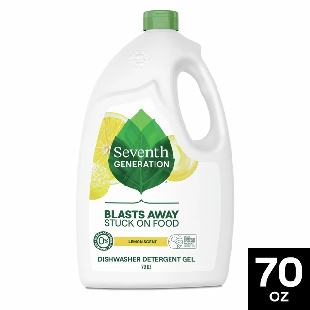 Alt view image 2 of 6 - Seventh Generation Dishwasher Detergent Gel, Lemon Scent, 70 oz