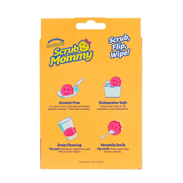Alt view image 3 of 5 - Scrub Daddy Scrub Mommy Dual-Sided Scratch-Free Dish Scrubber Sponge, Kitchen & Bath Cleaning Supplies