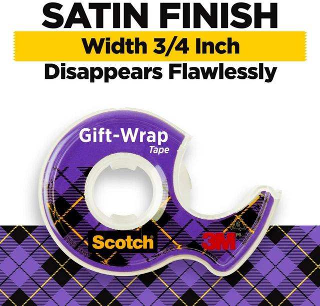 Alt view image 3 of 5 - Scotch Gift Wrap Tape, 3/4in x 600in, Clear, 2 Dispensers