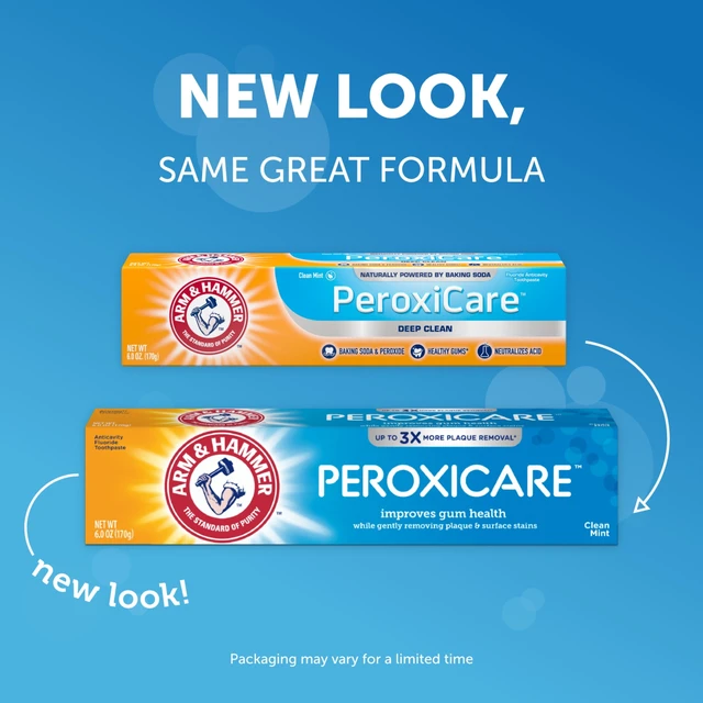 Alt view image 3 of 5 - ARM & HAMMER Peroxicare Anti-Cavity Fluoride Toothpaste, Clean Mint, 6oz, 2Pack