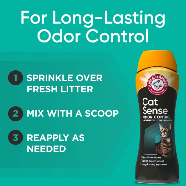 Alt view image 3 of 5 - Arm & Hammer Cat Sense Odor Control Cat-Approved Litter Deodorizer, 24oz