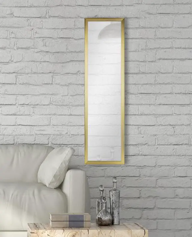 Main image of 13x49 Gold Rectangle Large Wall Mirror for Bathroom or Living Room