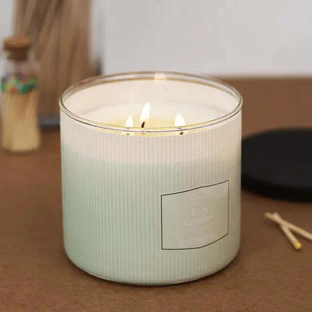 Main image of Cozy Comfort 3-Wick Textured Wrapped Scented Candle, 14 oz