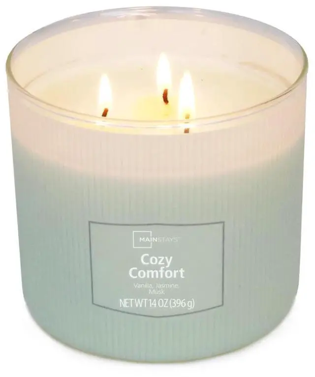 Alt view image 3 of 4 - Cozy Comfort 3-Wick Textured Wrapped Scented Candle, 14 oz