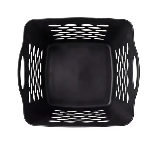 Alt view image 5 of 6 - Flexible Square Laundry Hamper, Black Plastic