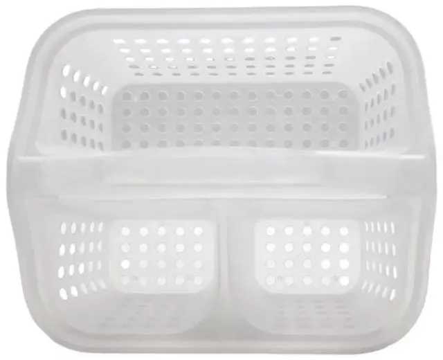 Main image of (2 pack) Mainstays Small Portable Shower Caddy Frost Plastic