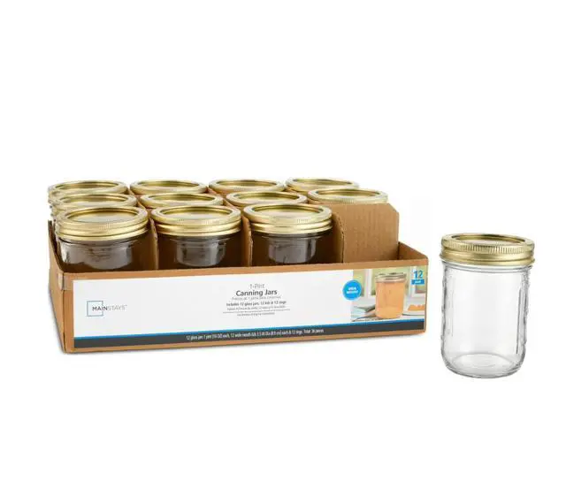 Alt view image 2 of 6 - Wide Mouth 16 oz Pint Mason Canning Jars with Lids and Rings, 12-Pack