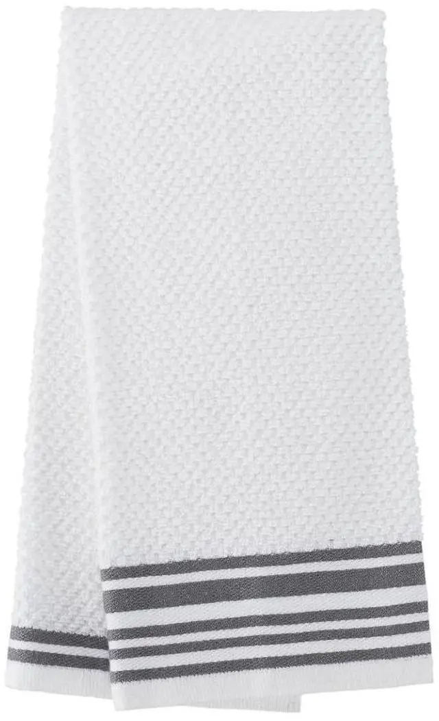 Alt view image 4 of 5 - 4-Pack 16 in x 26 in Woven Kitchen Towel Set, Gray