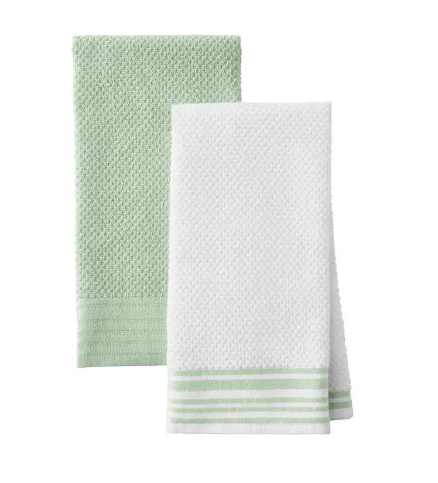 Alt view image 4 of 5 - 4-Pack 16 in x 26 in Woven Kitchen Towel Set, Sage