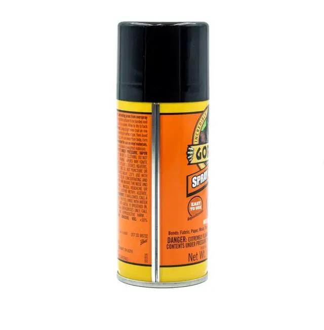 Alt view image 4 of 5 - Heavy Duty, Clear Spray Adhesive, 4 Ounce Can