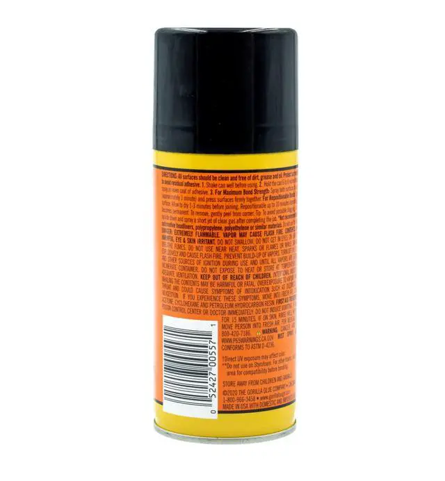 Alt view image 2 of 5 - Heavy Duty, Clear Spray Adhesive, 4 Ounce Can