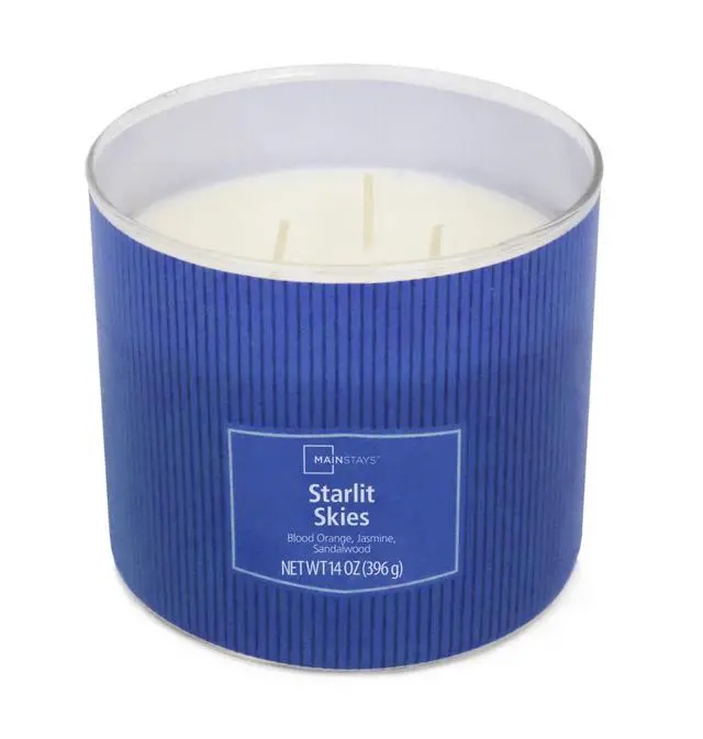 Alt view image 3 of 5 - 3-Wick Textured Wrapped Starlit Skies Scented Candle, 14 oz
