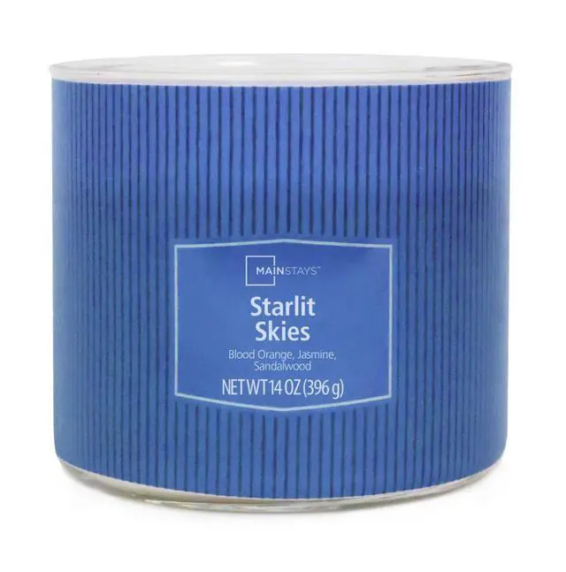 Alt view image 5 of 5 - 3-Wick Textured Wrapped Starlit Skies Scented Candle, 14 oz