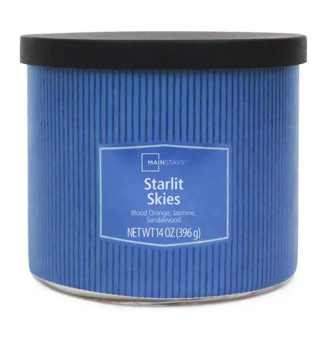 Alt view image 4 of 5 - 3-Wick Textured Wrapped Starlit Skies Scented Candle, 14 oz
