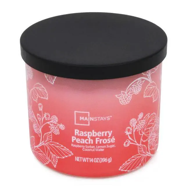 Alt view image 5 of 6 - 3-Wick Ombre Wrap Raspberry Peach Scented Candle, 14 oz