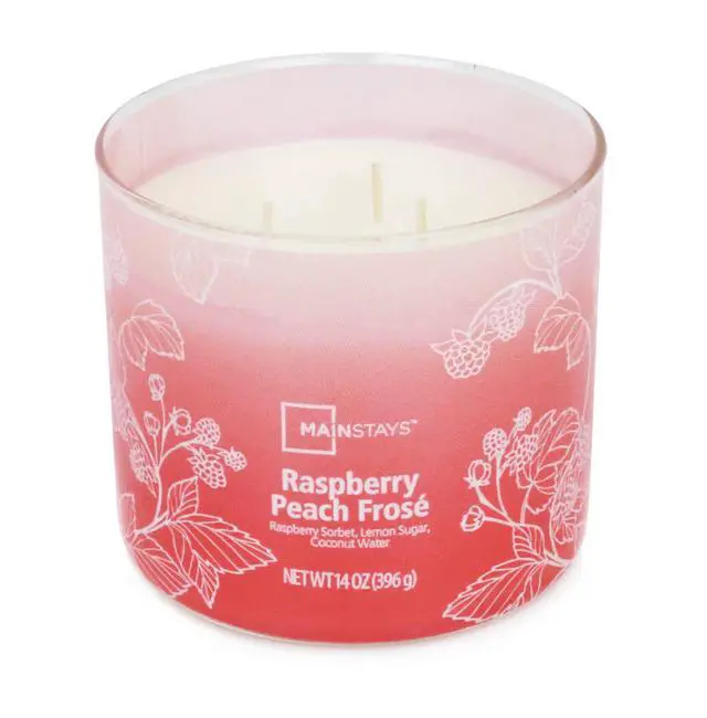 Alt view image 6 of 6 - 3-Wick Ombre Wrap Raspberry Peach Scented Candle, 14 oz