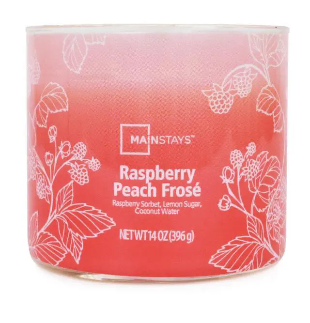 Alt view image 4 of 6 - 3-Wick Ombre Wrap Raspberry Peach Scented Candle, 14 oz
