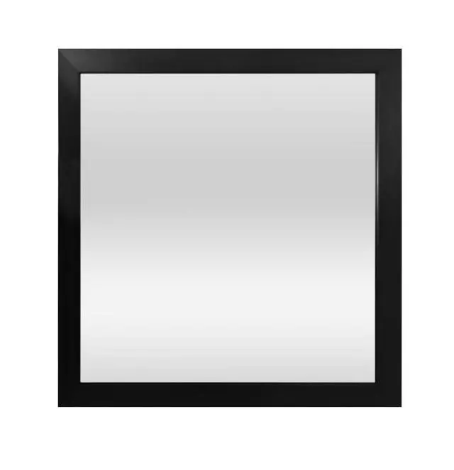 Alt view image 2 of 5 - 16" x 16" Black Framed Wall Mirror for Bathroom and Living Room