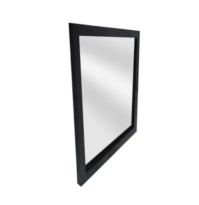 Alt view image 3 of 5 - 16" x 16" Black Framed Wall Mirror for Bathroom and Living Room