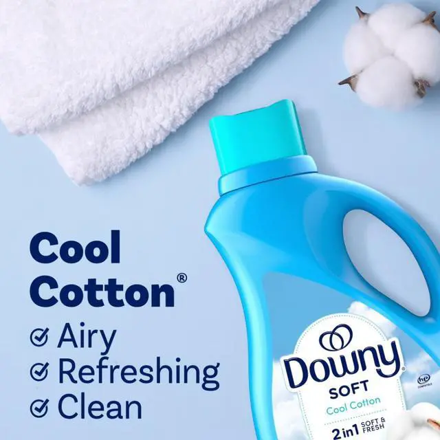Alt view image 3 of 6 - Liquid Laundry Fabric Softener and Conditioner, Cool Cotton Scent, 44 fl oz, 60 Loads